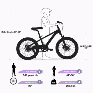 Zukka - 20" Mountain Bike With Adjustable Saddle And Suspension Fork