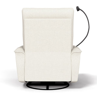 270° Power Swivel Rocker Recliner Chair With Phone Holder, Electric Glider Reclining Sofa With USB Ports For Living Room Bedroom - Beige