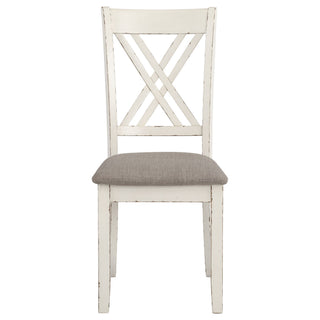 Ebers - 7 Dining Set With 2 Tone Upholstered Chairs - Vanilla White