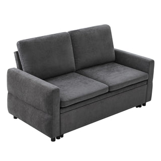 Convertible Sofa Bed Loveseat With Adjustable Backrest And USB Ports