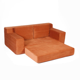 Comfortable Deep Seat Loveseat Sofa Bed, Reversible Cushion With Pillows