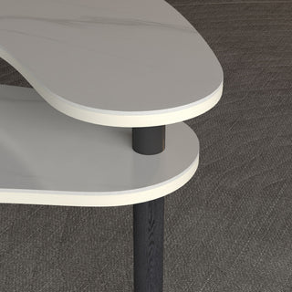 Rotatable Cocktail Table With Solid Legs, 360 Degree Rotating