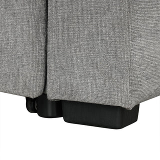 Modern 2 Seater Loveseat Sofa With Pull-Out Bed, Fabric, Built-In USB Ports & Cup Holders