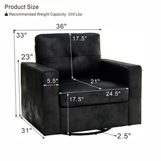 360 Degree Rotation Single Sofa Chair For Living Room