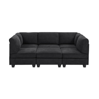 Upholstered Modular Sectional - Black