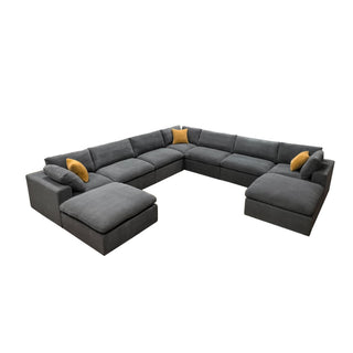 Custom Configuration Modular Sectional & Toss Pillows