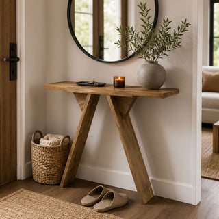 Console Table With V - Shaped Base