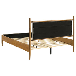 Panel Platform Bed With Upholstered Headboard And Footboard
