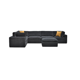 Custom Configuration Modular Sectional With Toss Pillows