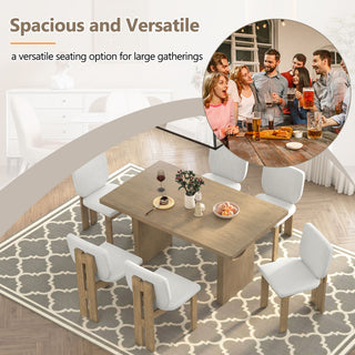Dining Table Set For 6 With Upholstered Chairs