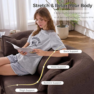 Foldable Sofa Bed, Boneless Couch Convertible Sleeper With 4 Pillows