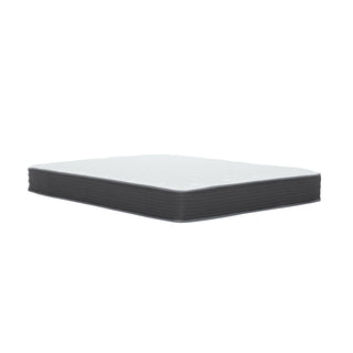 8" Pocket Spring Hybrid Bed In A Box Mattress, Soft Gel Memory Foam - Gray / White - Full