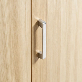 Tall Freestanding Bathroom Storage Cabinet With Adjustable Shelves And Side Hooks