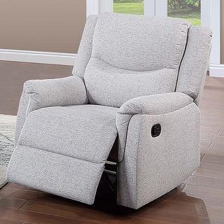 Manual Recliner With Upholstered Seat And Backrest Supportive Headrest