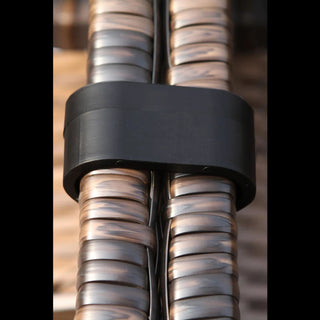 Modern Patio Wicker Loveseat With Cushions