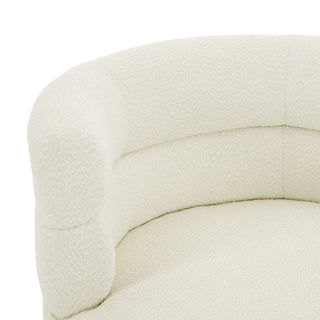 Swivel Accent Chair, 360° Rotating Design With Ergonomic Support For Living Room, Bedroom & Home Office - Cream White
