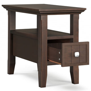Acadian - Narrow Side Table With Drawer - Brown