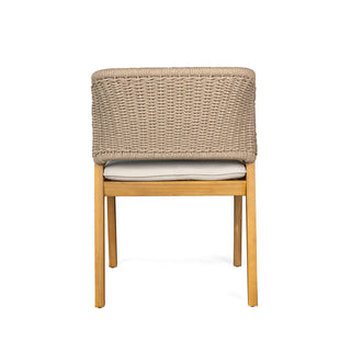 7 Piece Outdoor Dining Set With Table And 6 Chairs - Beige / Brown Mix / Light Teak / Teak