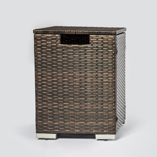Outdoor Rectangle Fire Pit Table And Propane Tank Cover