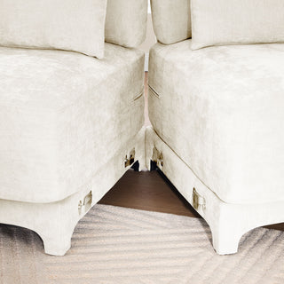 Stylish Sofa With Ottoman And Lumbar Pillows, Ergonomic Design