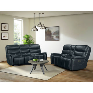 Aruba - Power Motion Sofa With Power Headrest - Pebble Navy