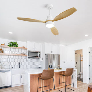 Ceiling Fan With 6 Speed Remote Control And 3Cct LED Light - White
