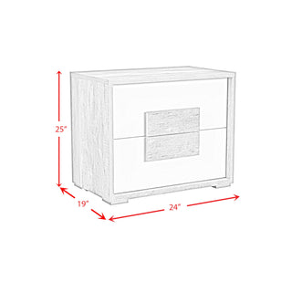 San Matteo - 2-Drawer Nightstand With USB - Gray