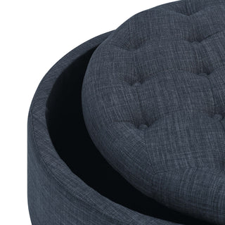 Tufted Storage Ottoman With Upholstery