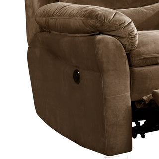 Electric Recliner Chair With USB Port And Gentle Lumbar Massage - Brown