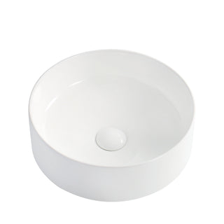 Round Vessel Bathroom Sink Bowl - White