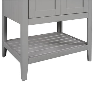 Modern Bathroom Vanity With Sink And Open Shelf