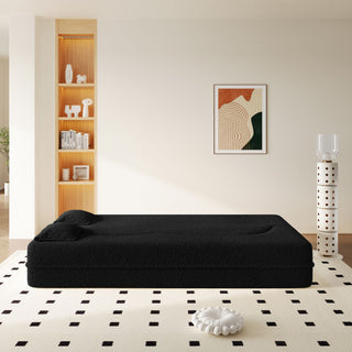 Modern Floor Sofa With 2 Pillows, Twin Size For Living Room
