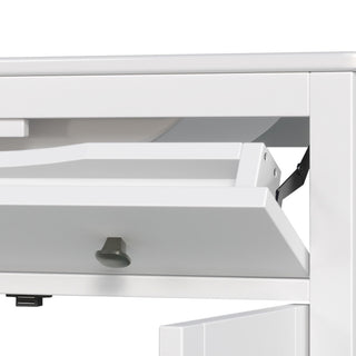 Bathroom Vanity With Ceramic Sink, Adjustable Shelf & Tip Out Tray