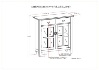 Artisan - Entryway Storage Cabinet - Russet Brown