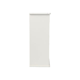 Louvered Double Door Wall Mounted Bathroom Cabinet - White