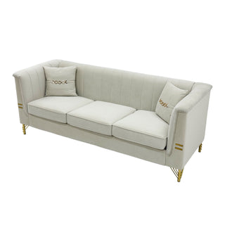 Upholstered 3 Seater Sofas Living Room Furniture (Set of 2)