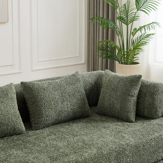 Convertible Sleeper Sofa Bed With Cylindrical Pillow