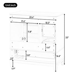 Freestanding Bathroom Vanity With Sink, Soft Close Door, 3 Drawers