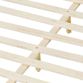 Upholstered Platform Bed Frame With Thick Headboard