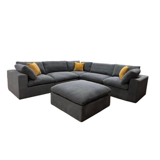 Custom Configuration Modular Sectional & Toss Pillows