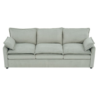 Modern 3 Seater Sofa With Side Storage Pockets For Living Room