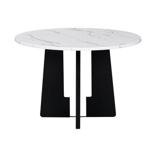 5 Piece Round Dining Table Set, Modern Dining Table And 4 Upholstered Chairs For Dining Room