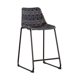 Claire - Canvas Upholstered Counter Chair (Set of 2) - Blue