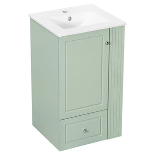 Modern Freestanding Bathroom Vanity With Sink, Soft-Close Drawer, Towel Bar
