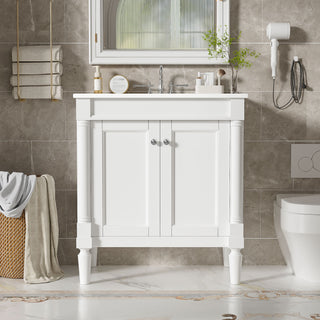 Bathroom Vanity Cabinet With Sink, Soft Close Doors, Storage Cabinet