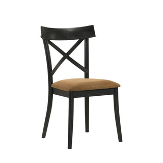 Hillary - Side Chair (Set of 2) - Black / Brown