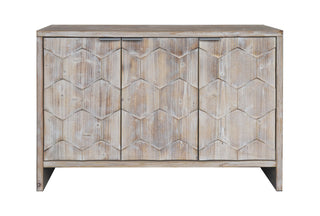 Accent Cabinet Farmhouse Style 3 Door Wooden Cabinet Sideboard Buffet Server Cabinet Storage Cabinet, For Living Room - Natural Wood Wash