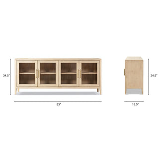Marlowe - Glass Door Sideboard - White