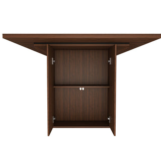 Rectangular Dining Table With Storage Base - Walnut