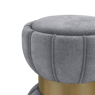 Inez - Round Upholstered Ottoman